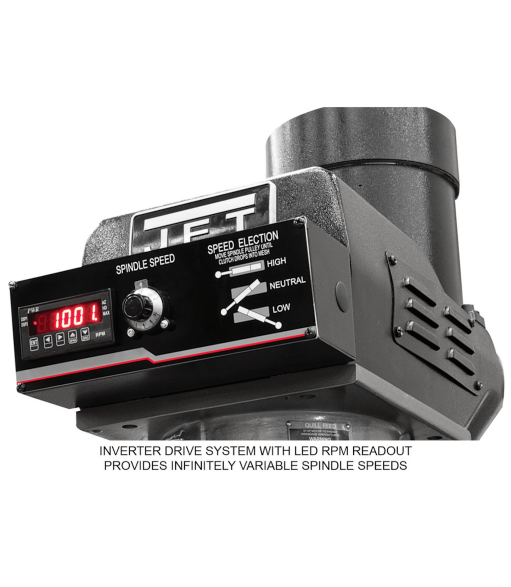 JET Elite EVS-949 Mill with 3-Axis ACU-RITE 303 (Quill) DRO and X-Axis JET Powerfeed - JT9-894338