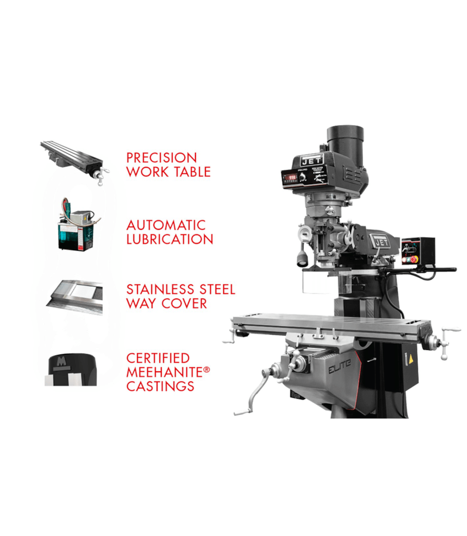 JET Elite EVS-949 Mill with Y-Axis JET Powerfeed - JT9-894301