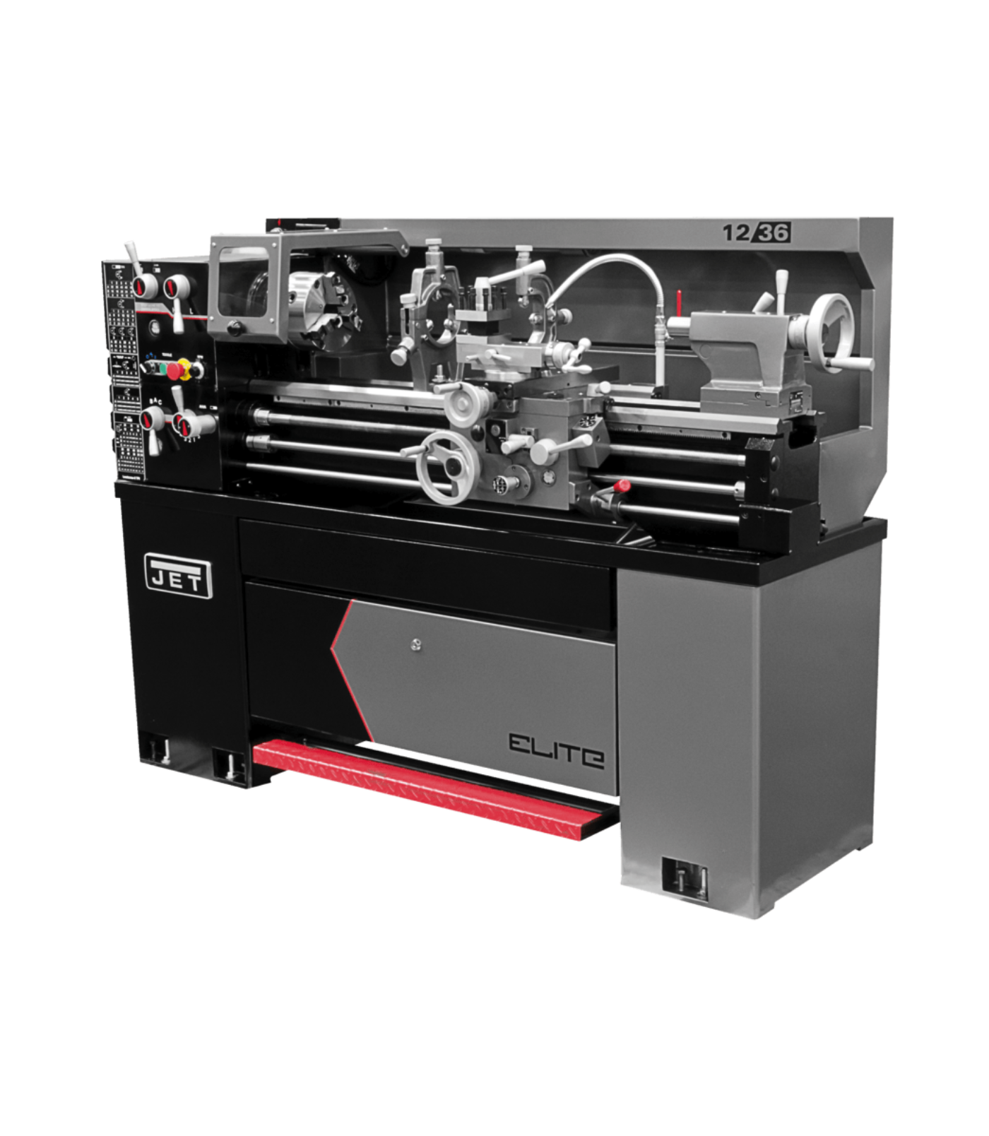 JET Elite Lathe E-1236VS with ACU-RITE 303 CSS DRO with Taper Attachment and Collet Closer - JT9-892318