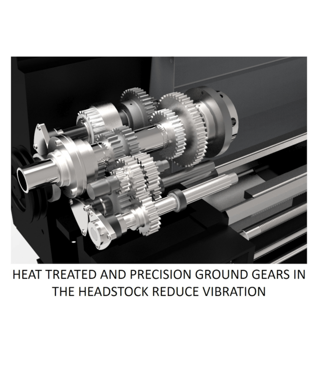 JET Elite Lathe E-1236VS with ACU-RITE 203 DRO with Taper Attachment and Collet Closer - JT9-892306