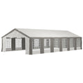 Outsunny 20' x 40' Heavy-Duty Outdoor Party Tent with Sidewalls, Gray - 84C-020V00GY