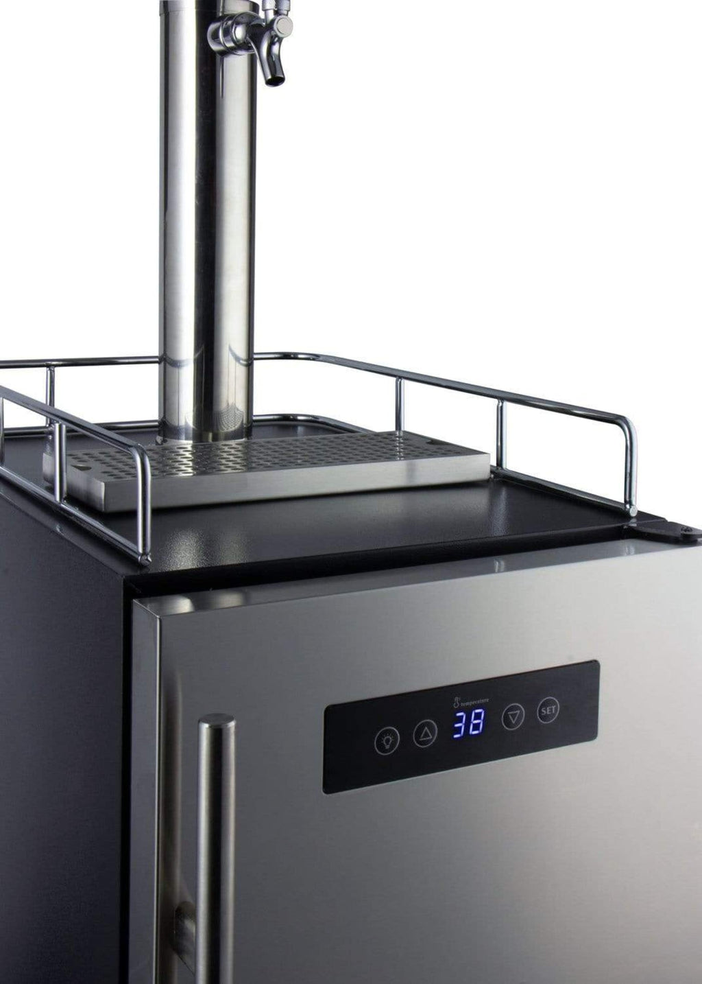 Kegco 15" Wide Homebrew Tap Stainless Steel Commercial Kegerator - HBK15BSRNK