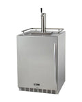 Kegco 24" Wide All Stainless Steel Outdoor Built-In Left Hinge Kegerator with Kit - HK38SSU-L-1