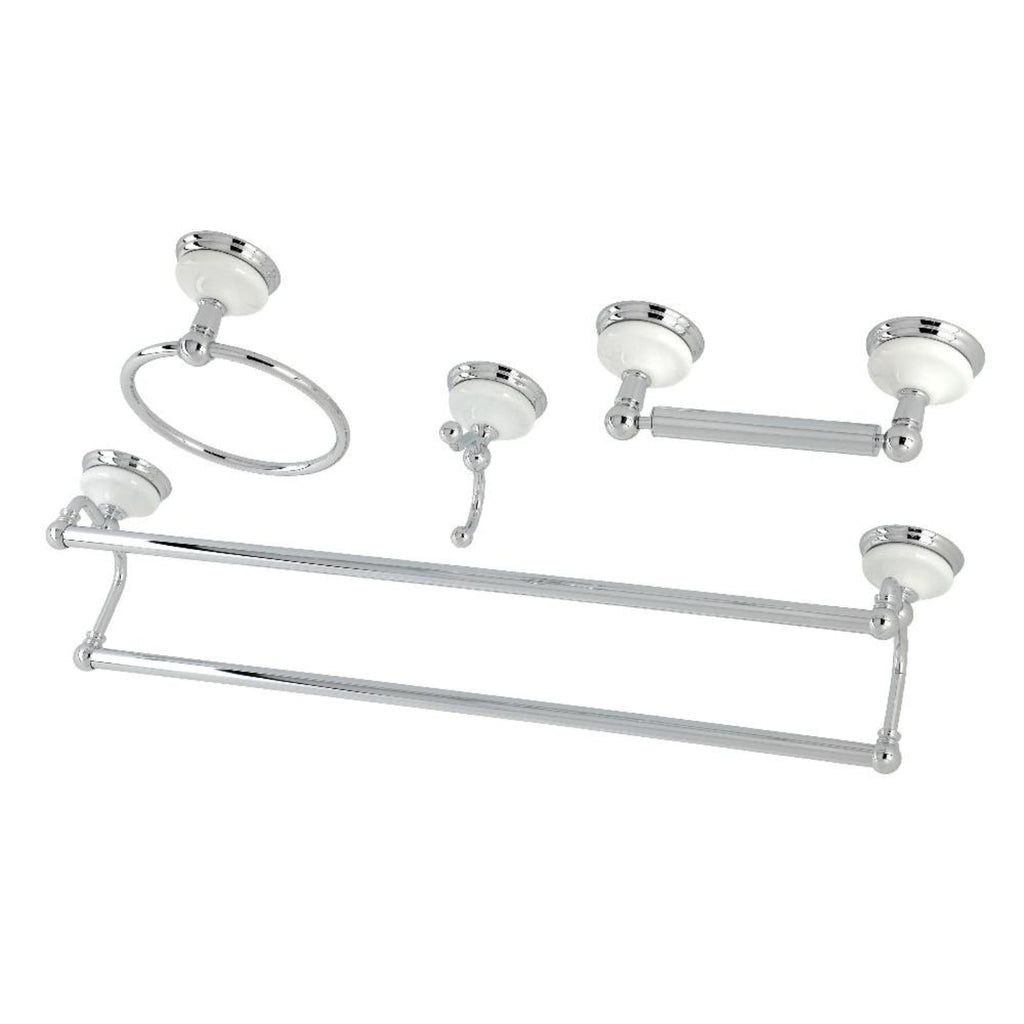 Kingston Brass Victorian 4-Piece Dual Towel Bar Bathroom Hardware Set - BAK1113478