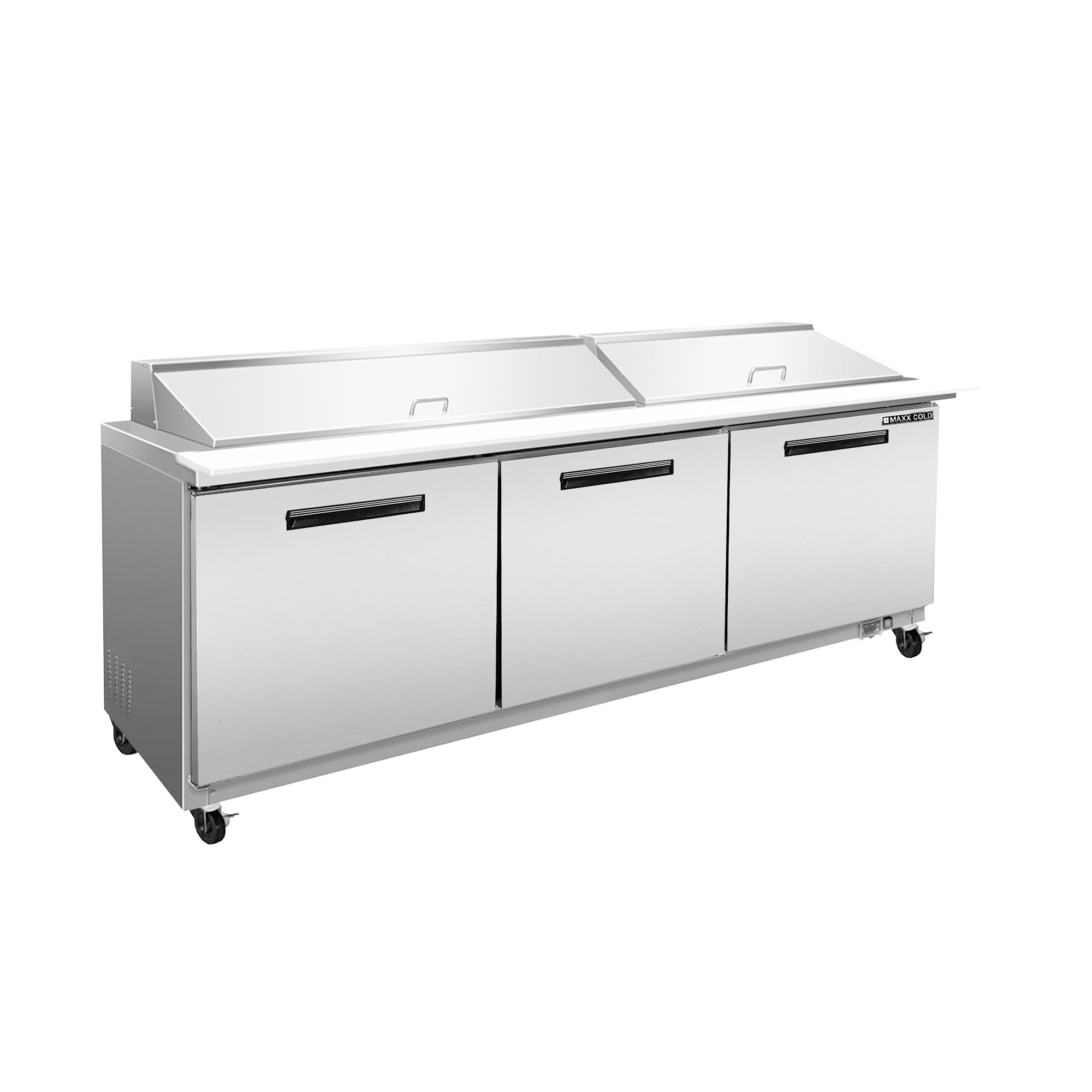 Maxx Cold 71.7" Three-Door Refrigerated Sandwich Prep Station - MXCR72SHC