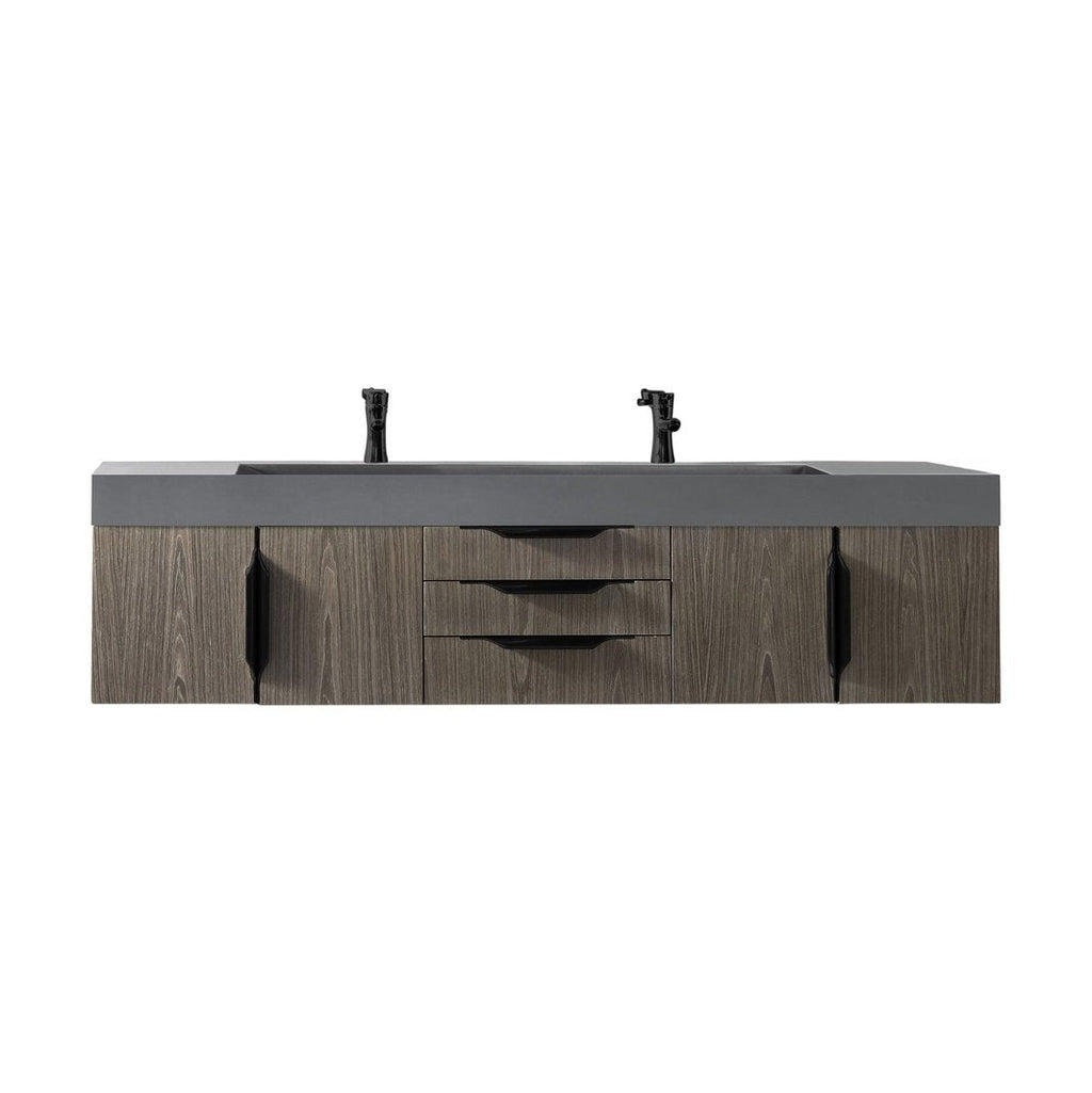 James Martin Vanities Mercer Island 72" Double Vanity - 389-V72D-AGR-G-DGG