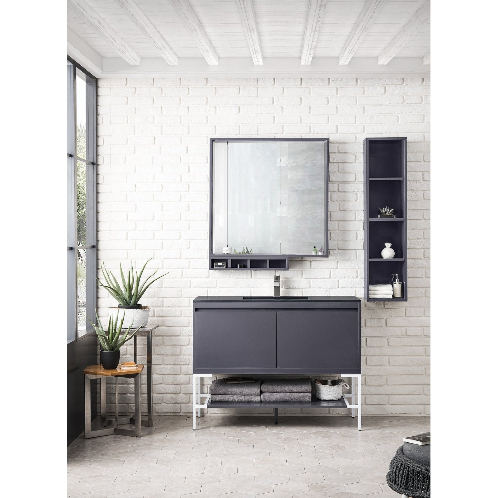 James Martin Vanities Milan 47.3" Single Vanity Cabinet - 801V47.3GWRGDCHB