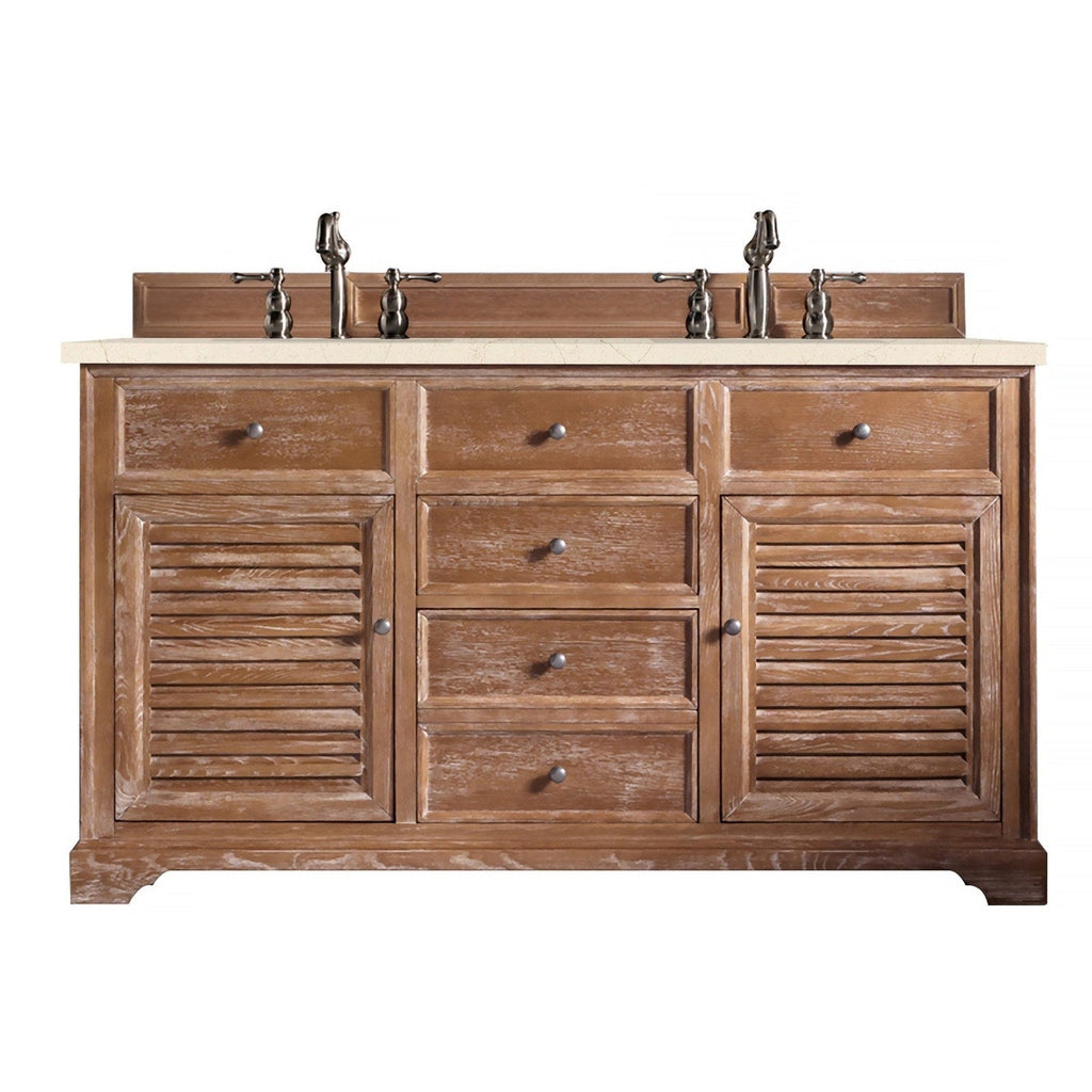 James Martin Vanities Savannah 60" Driftwood Double Vanity - 238-104-5611-3AF
