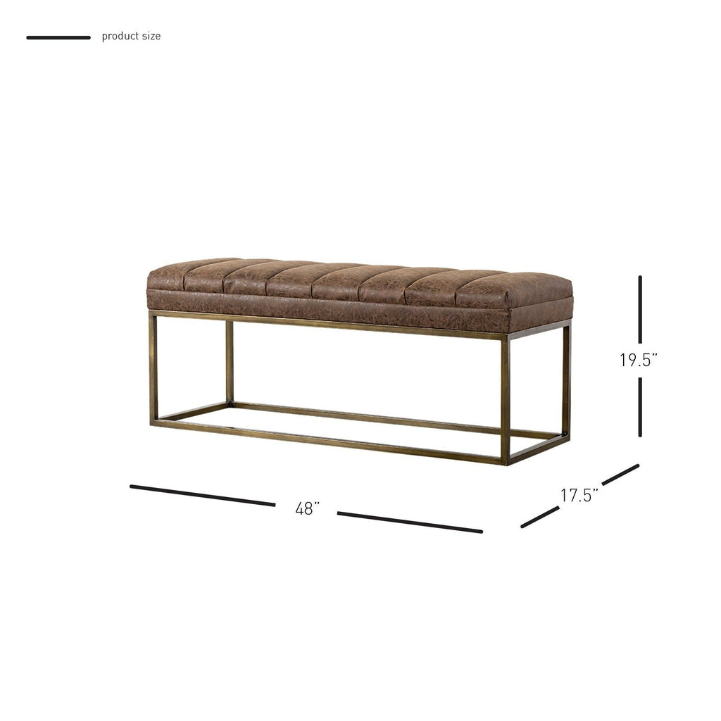 New Pacific Direct Darius PU Leather Bench  - 3900030-NCE
