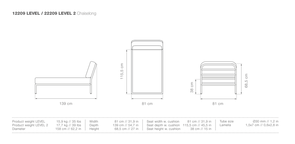 HOUE LEVEL Outdoor Chaiselong - Procure Décor