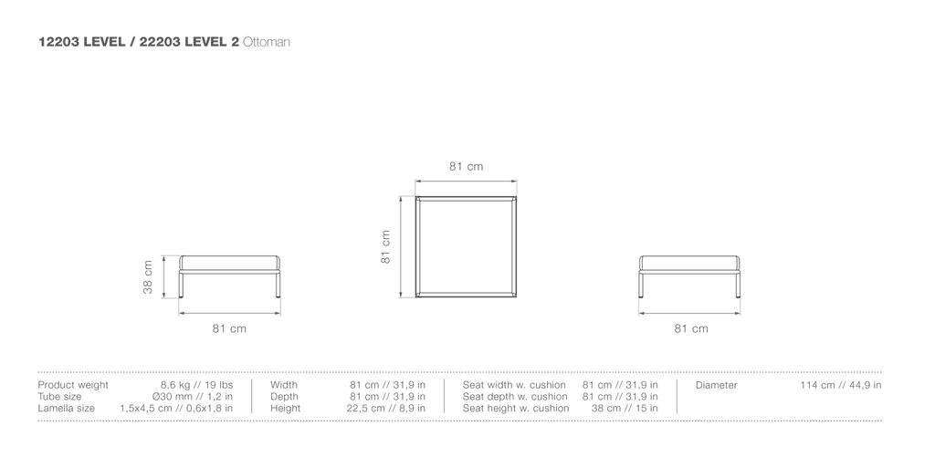 HOUE LEVEL Outdoor Ottoman - Procure Décor