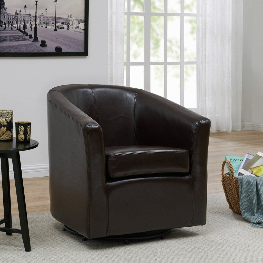 New Pacific Direct Hayden Swivel Bonded Leather Chair  - 193012B-01