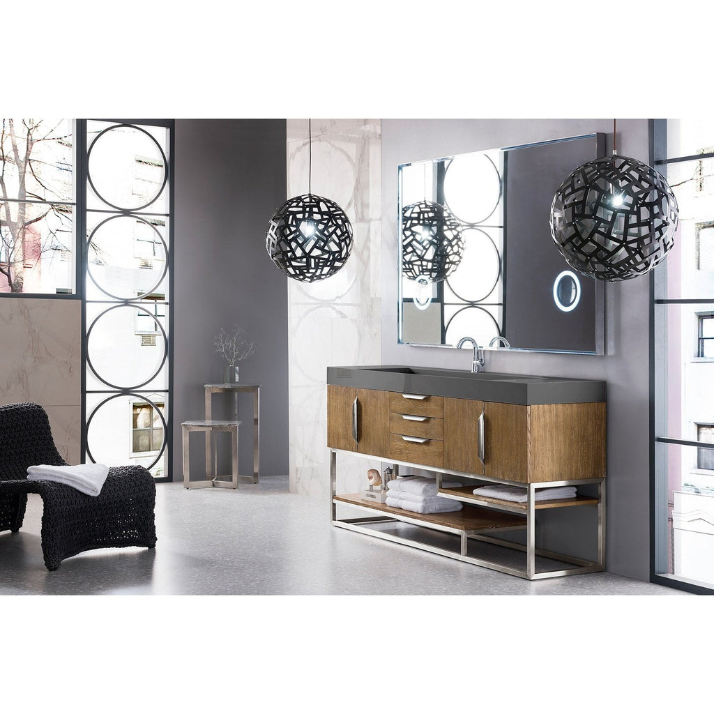 James Martin Vanities Columbia 72" Single Vanity - 388-V72S-AGR-MB-DGG
