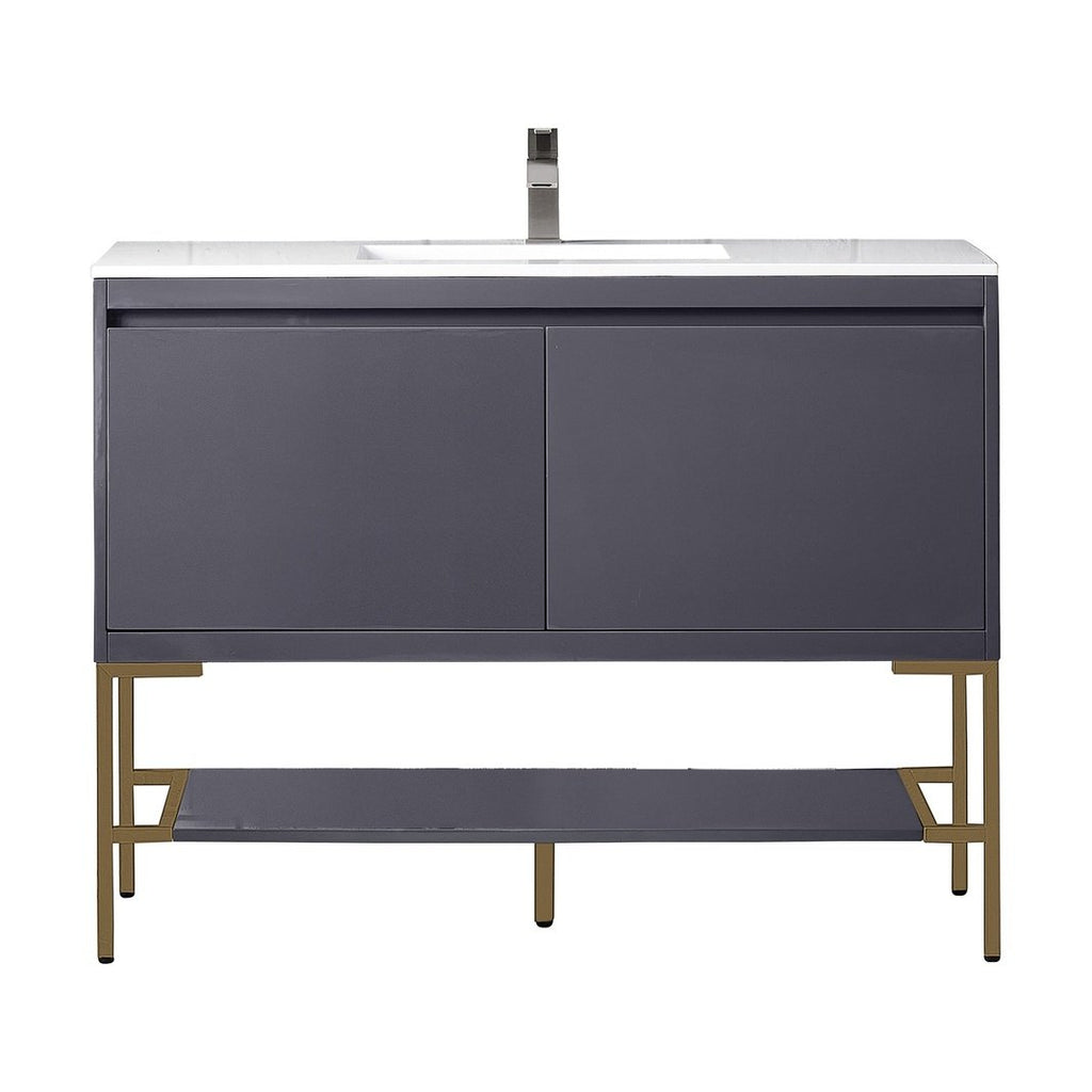 James Martin Vanities Milan 47.3" Single Vanity Cabinet - 801V47.3GWRGDCHB