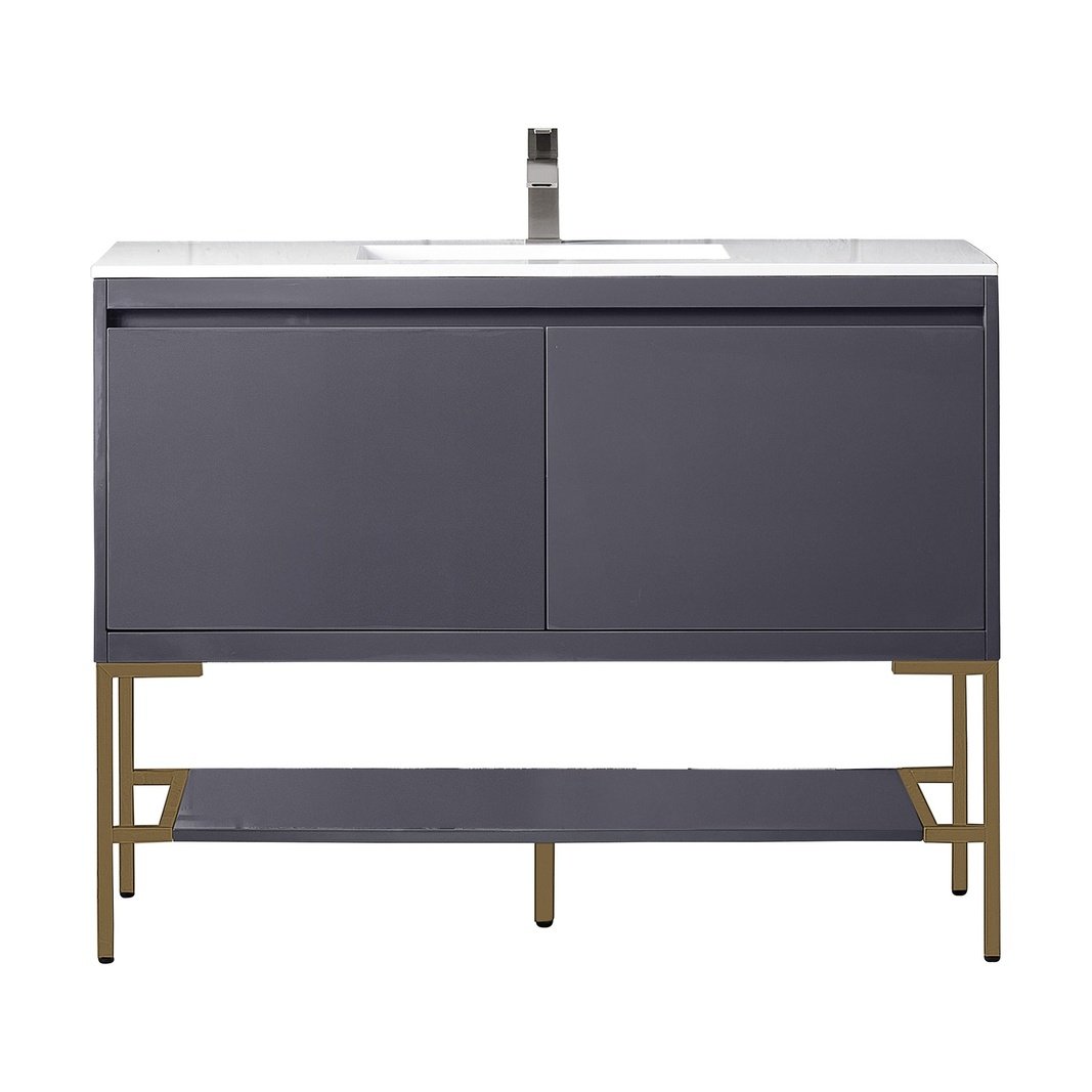 James Martin Vanities Milan 47.3" Single Vanity Cabinet - 801V47.3GWRGDCHB