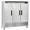 Maxx Cold Triple Door Reach-In Refrigerator, Bottom Mount, 81"W, 72 cu. ft. Storage Capacity, Energy Star Rated, in Stainless Steel -  MCR-72FDHC