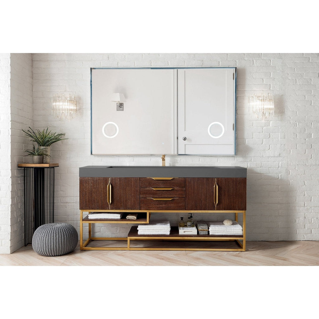 James Martin Vanities Columbia 72" Single Vanity - 388-V72S-AGR-MB-DGG