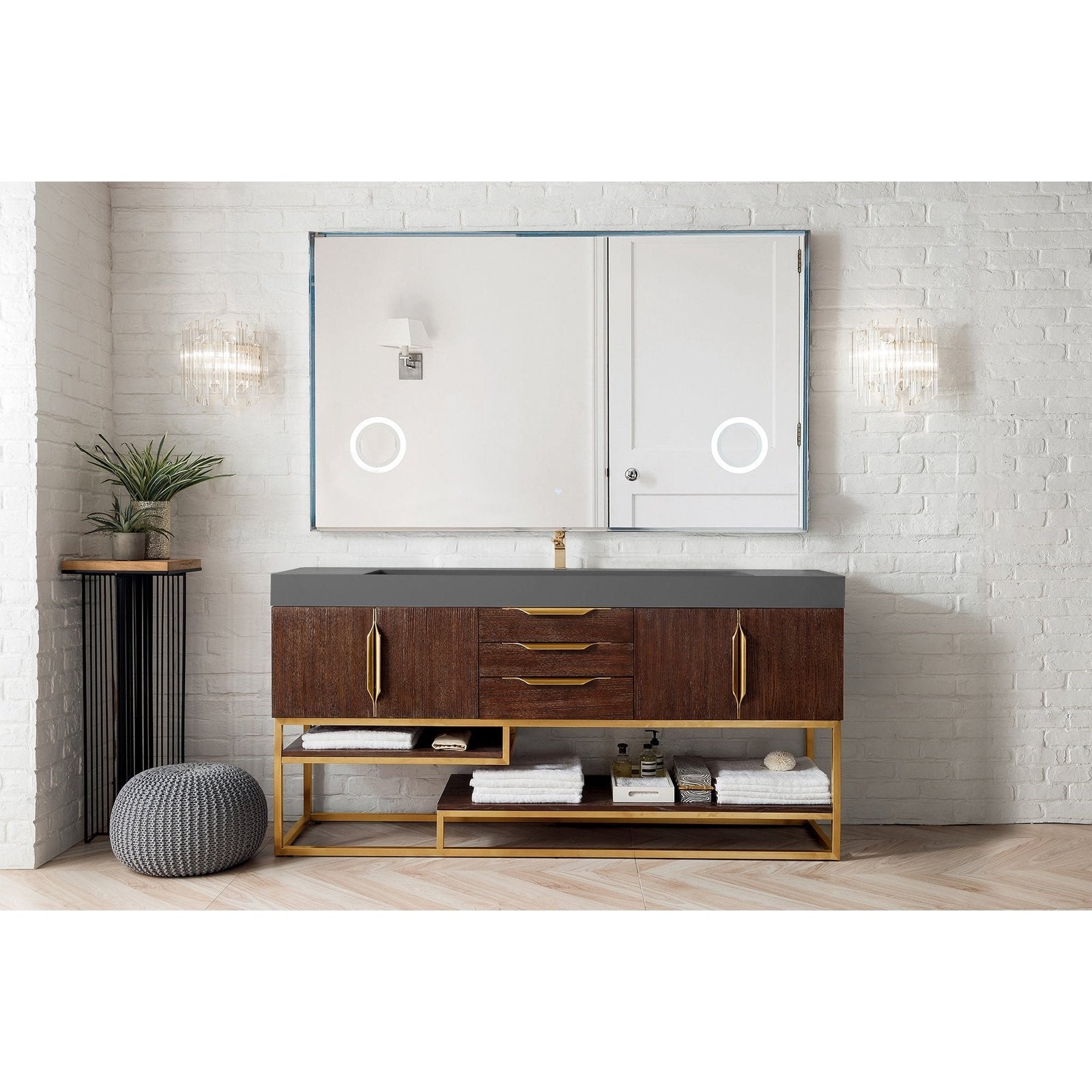 James Martin Vanities Columbia 72" Single Vanity - 388-V72S-AGR-MB-DGG