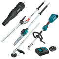 Makita (XUX02SM1X6) 18V LXT Brushless Couple Shaft Power Head Kit with String Trimmer, Pole Saw, Art. Hedge Trimmer & Blower Attachments (4.0Ah)