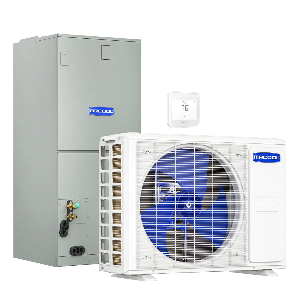 MRCOOL VersaPro Central Split System with 30K BTU, 2.5 Ton, 17 SEER2, Heat Pump Condenser and Ducted Air Handler  - MVP-30-HP-230A00-O