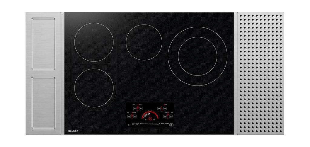 SHARP 30 in. Drop-In Radiant Cooktop with Side Accessories - SCR3042FB