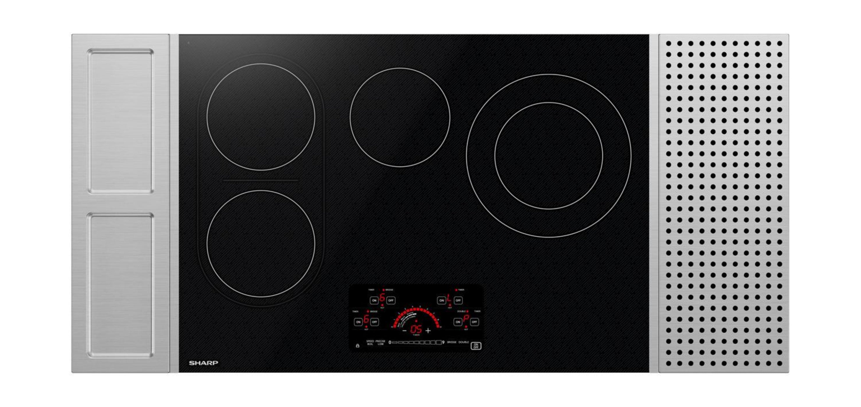 SHARP 30 in. Drop-In Radiant Cooktop with Side Accessories - SCR3042FB