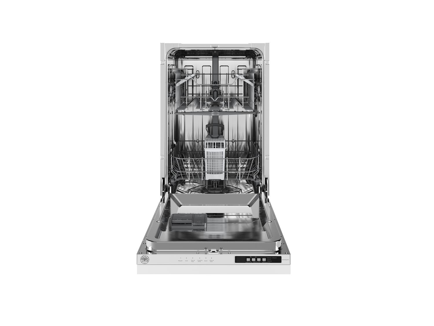 BERTAZZONI DW18S2IPV 18 inch Dishwasher Standard Tub Panel Ready, 8 place settings, 51 dB, 6 wash cycles Panel Ready Custom Panel Ready