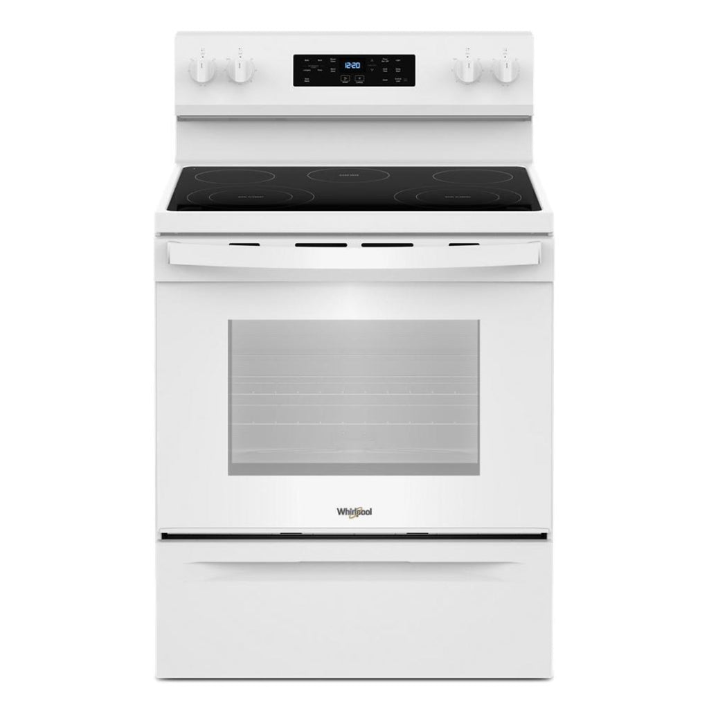 WHIRLPOOL 30-inch Electric Range with No Preheat Mode and Steam Clean White - WFES3330RW