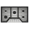 WHIRLPOOL 36-inch Gas Cooktop with 5 Burners and EZ-2-Lif Hinged Cast-Iron Grates in Stainless Steel - WCGK5036PS