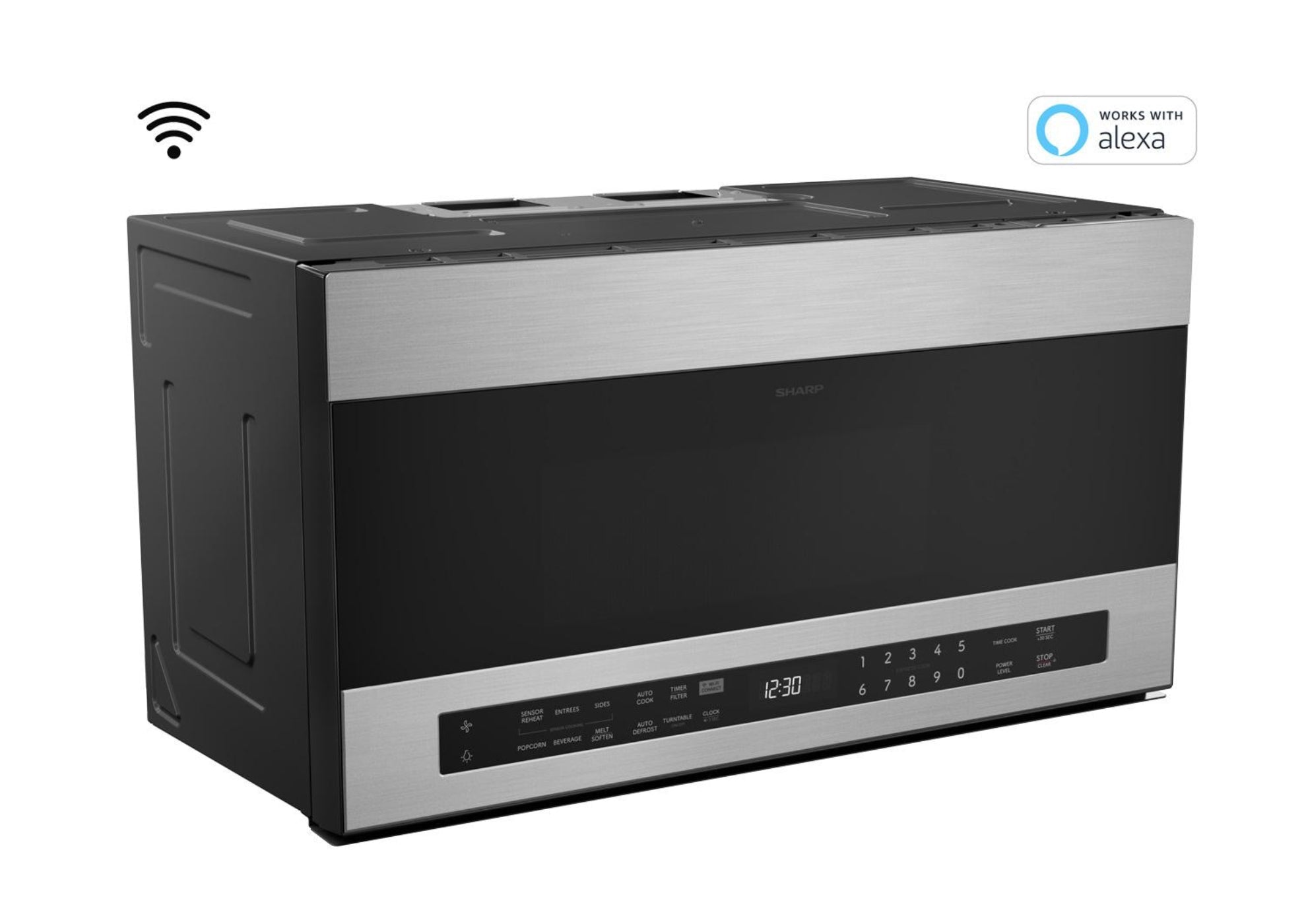 SHARP 1.7 cu. ft. Smart Over-the-Range Microwave Oven - SMO1759JS