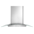 WHIRLPOOL 30" Modern Glass Wall Mount Range Hood in Stainless Steel - WVW75UC0DS