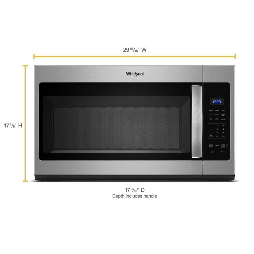 WHIRLPOOL 1.7 cu. ft. Microwave Hood Combination with Electronic Touch Controls in Stainless Steel - WMH31017HS