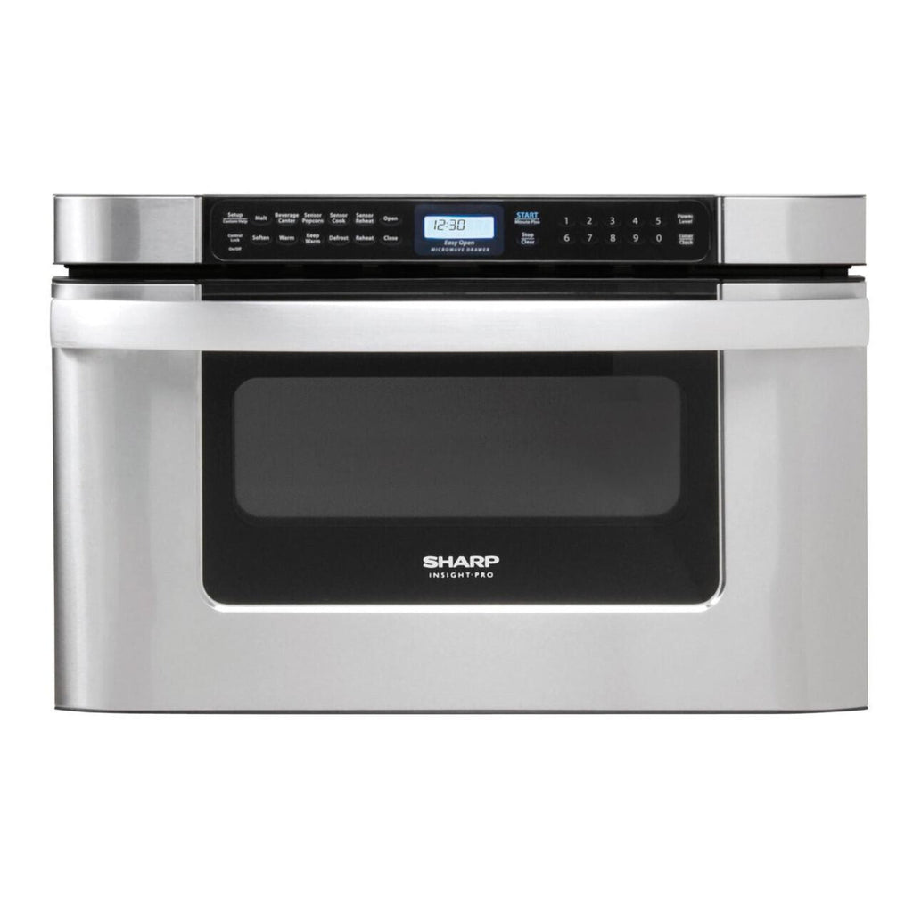 SHARP 24 in. 1.2 cu. ft. 950W Sharp Easy Open in Stainless Steel Microwave Drawer - KB6524PSY
