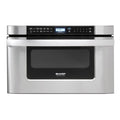 SHARP 24 in. 1.2 cu. ft. 950W Sharp Easy Open in Stainless Steel Microwave Drawer - KB6524PSY