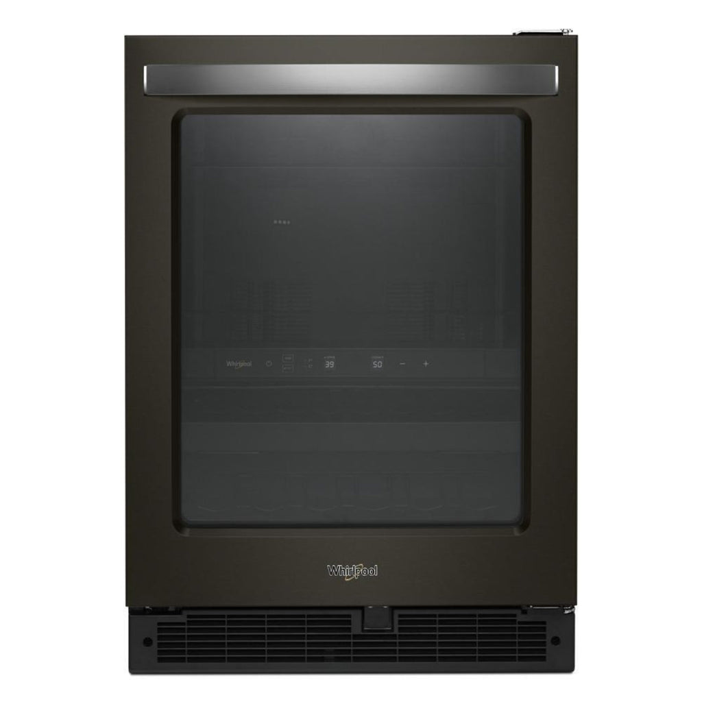 WHIRLPOOL 24-inch Wide Undercounter Beverage Center - 5.2 cu. ft. Black in Stainless Steel - WUB50X24HV