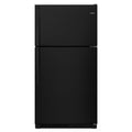 WHIRLPOOL 33-inch Wide Top Freezer Refrigerator - 20 cu. ft. Black - WRT311FZDB