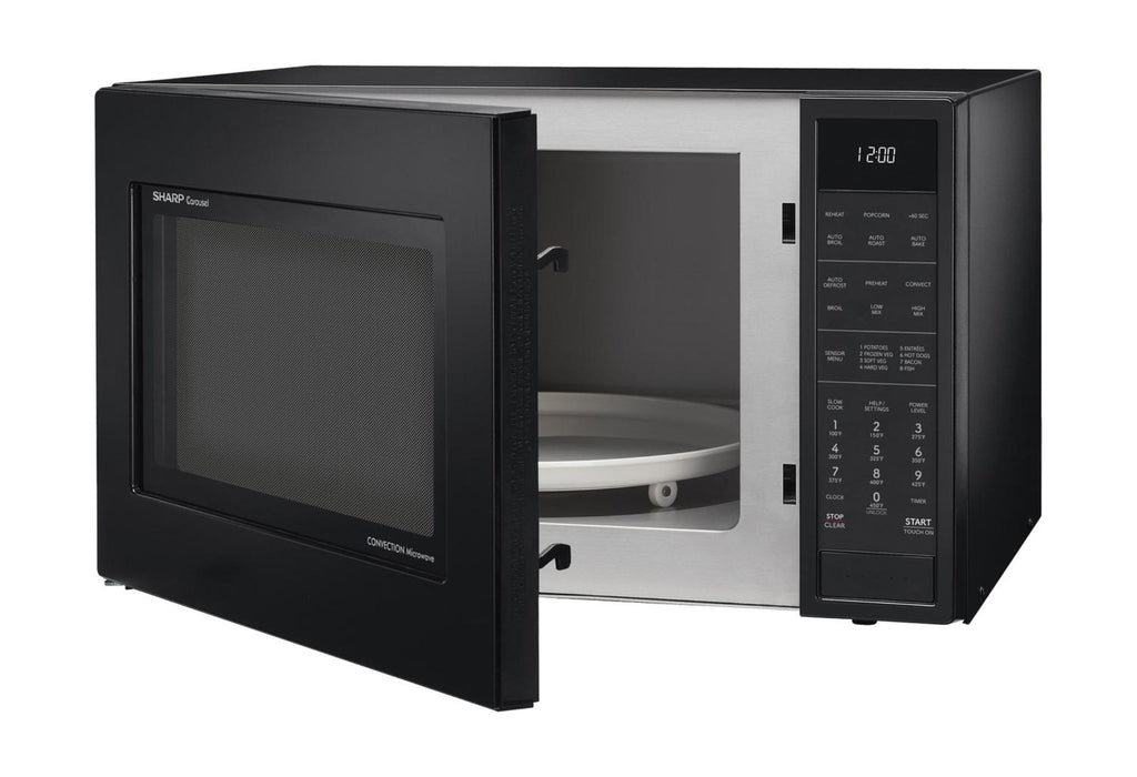 SHARP Sharp 1.5 cu. ft. 900W Black Convection Countertop Microwave Oven - SMC1585KB