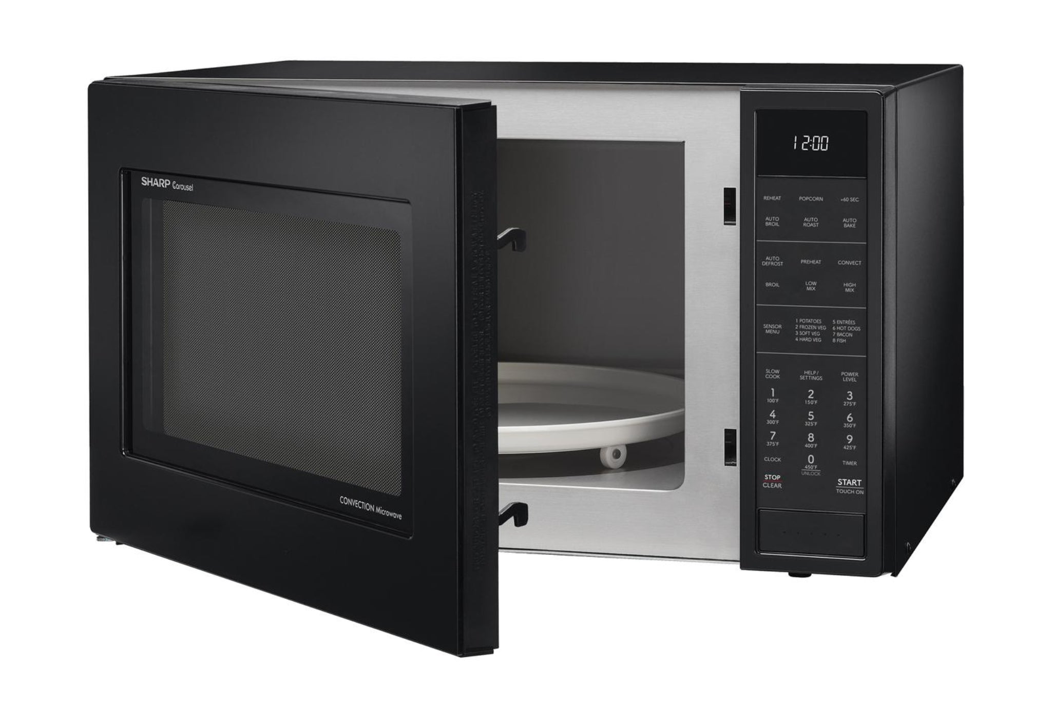 SHARP Sharp 1.5 cu. ft. 900W Black Convection Countertop Microwave Oven - SMC1585KB