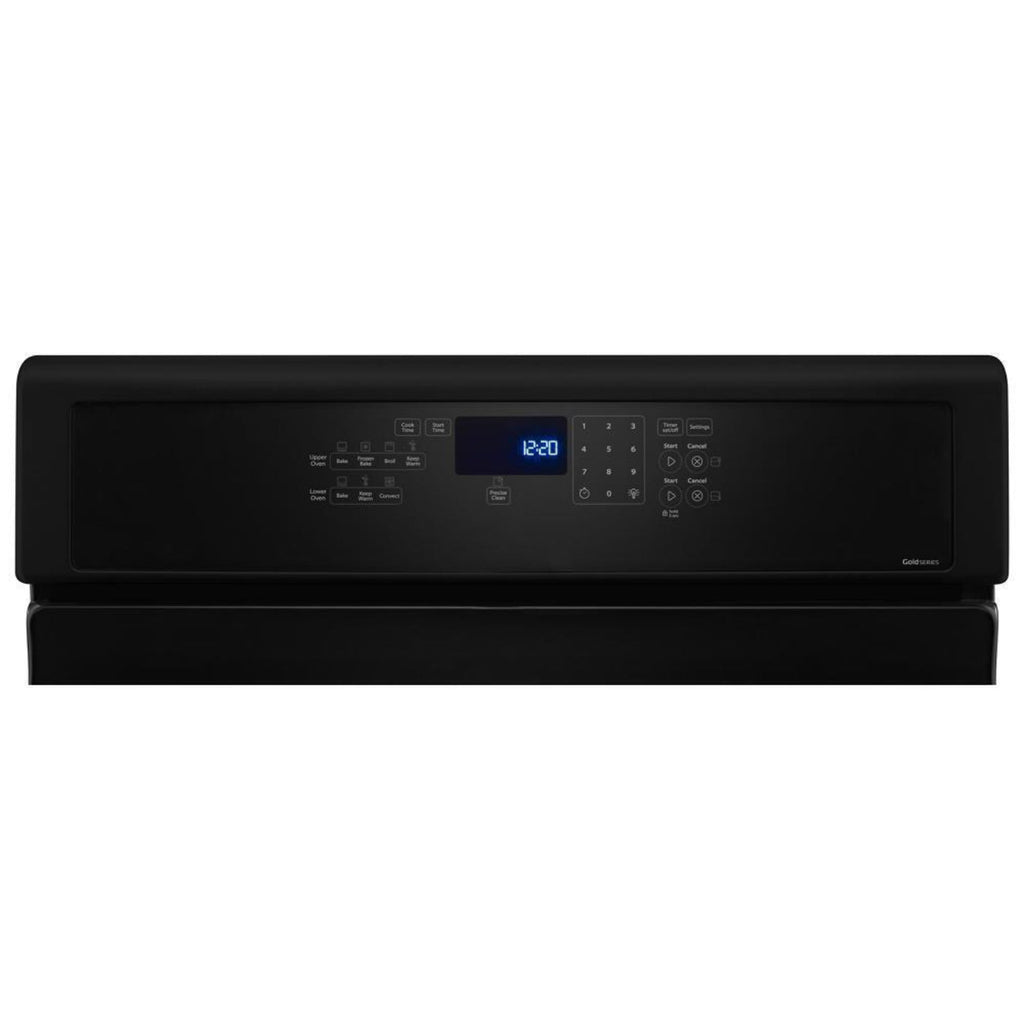 WHIRLPOOL 6.0 Cu. Ft. Gas Double Oven Range with EZ-2-Lift™ Hinged Grates Black - WGG745S0FE