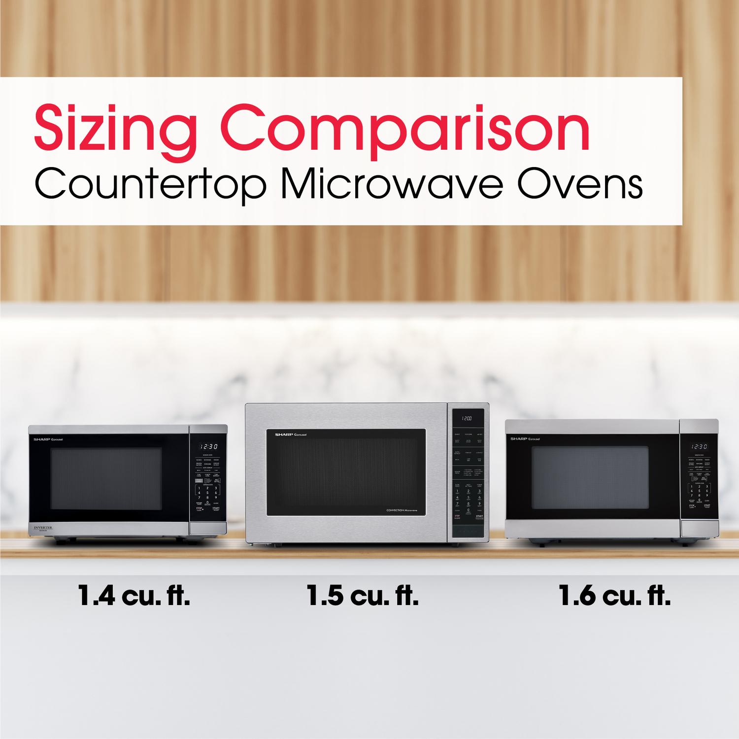 SHARP Sharp 1.5 cu. ft. 900W in Stainless Steel Convection Countertop Microwave Oven - SMC1585KS