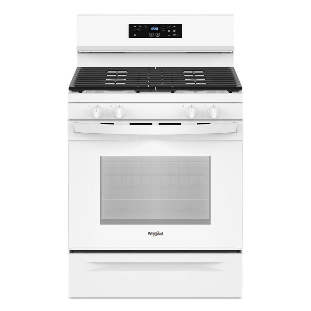 WHIRLPOOL 30-inch Self Clean Gas Range with No Preheat Mode White - WFGS3530RW