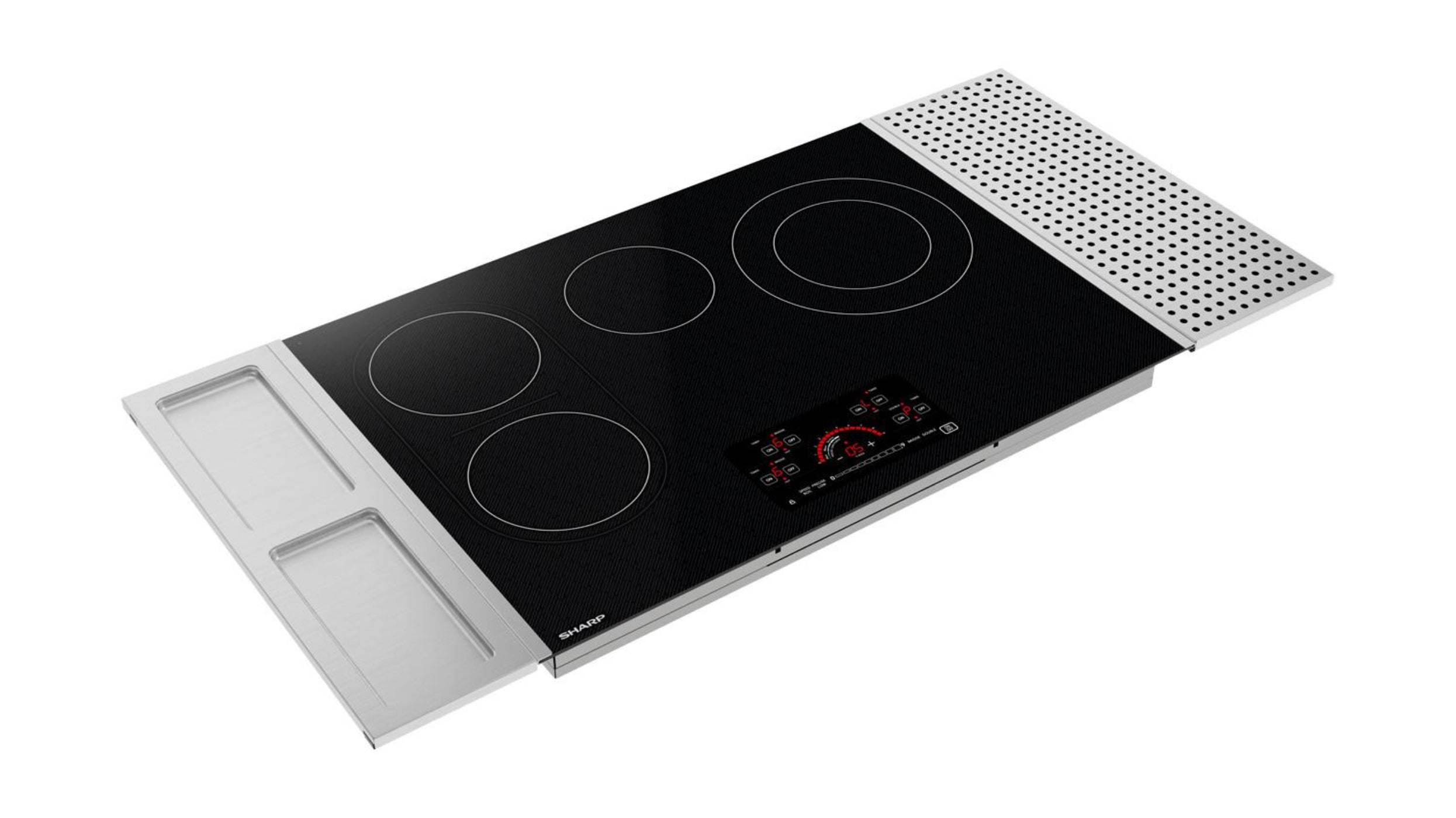 SHARP 30 in. Drop-In Radiant Cooktop with Side Accessories - SCR3042FB