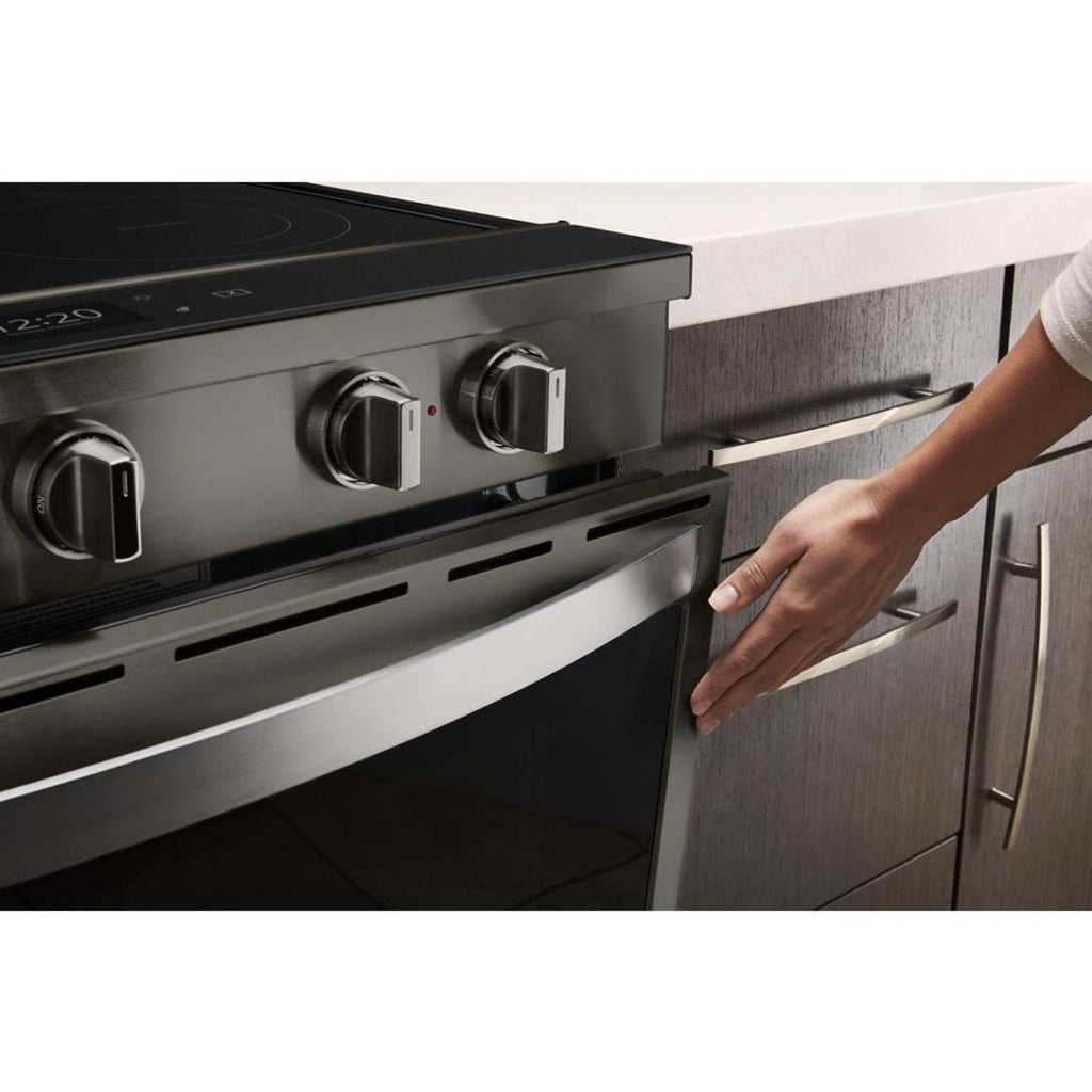 WHIRLPOOL 6.4 cu. ft. Smart Slide-in Electric Range with Air Fry, when Connected Black in Stainless Steel - WEE750H0HV