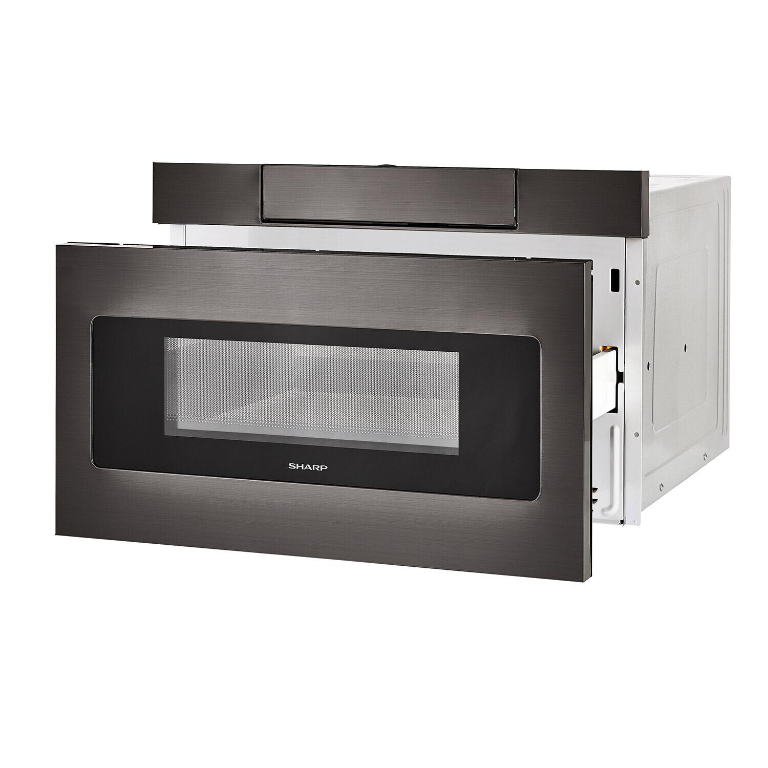 SHARP 24 in. 1.2 cu. ft. 950W Sharp Black in Stainless Steel Microwave Drawer Oven - SMD2470AH