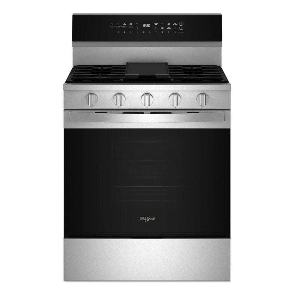 WHIRPOOL 30-Inch Smart Gas Range With Air Cooking Technology, No Preheat Air Fry, Steam/Self Clean and High Speed Preheat - WFGS7530RZ