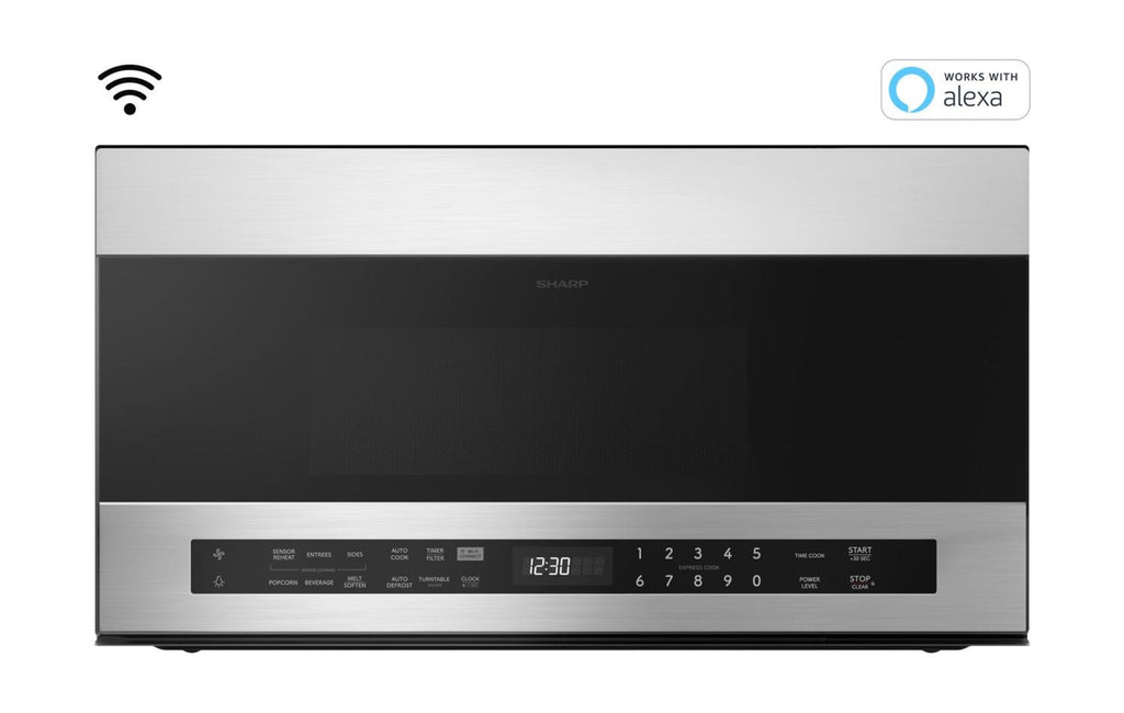 SHARP 1.7 cu. ft. Smart Over-the-Range Microwave Oven - SMO1759JS