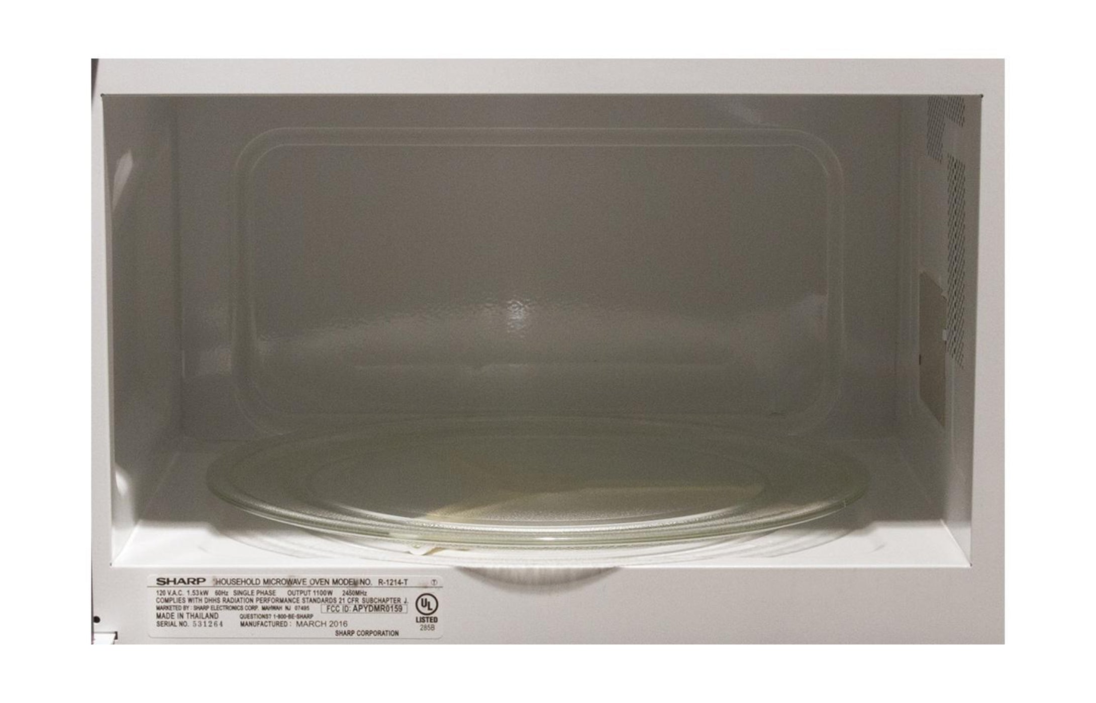 SHARP 1.5 cu. ft. 1100W in Stainless Steel Sharp Over-the-Counter Carousel Microwave Oven - R1214TY