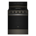 WHIRLPOOL 30-inch Smart Gas Range with Air Cooking Technology, No Preheat Air Fry, Steam/Self Clean and High Speed Preheat Black in Stainless Steel - WFGS7530RV