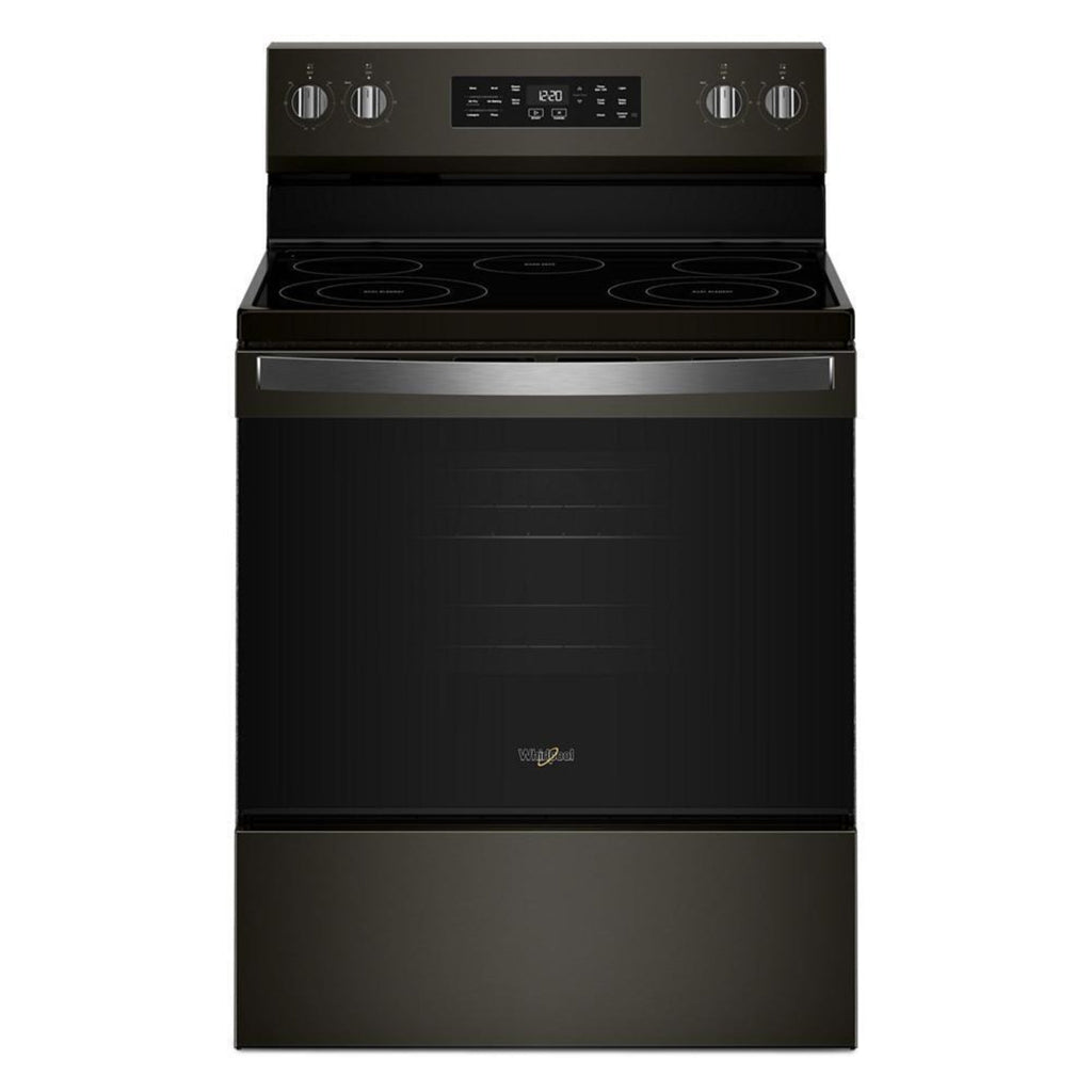 WHIRLPOOL 30-inch Electric Range with Air Cooking Technology and Steam Clean Black in Stainless Steel - WFES4530SV