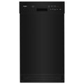 WHIRLPOOL Small-Space Compact Dishwasher with in Stainless Steel Tub Black - WDPS5118PB